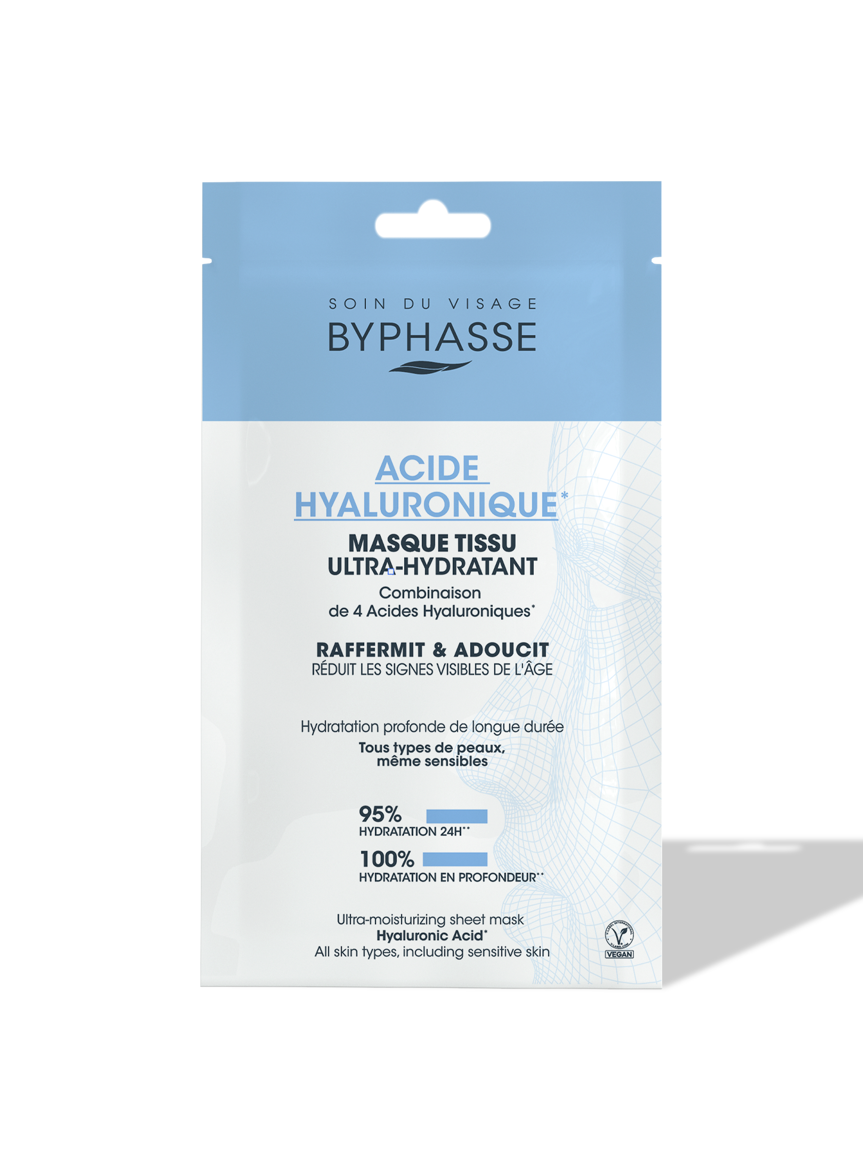  SKIN BOOSTER<br>ULTRA-MOISTURIZING<br>HYALURONIC ACID SHEET MASK 18ML